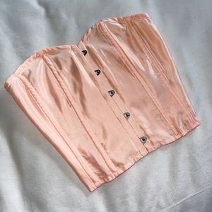 NEVER WORN Pink Satin Corset